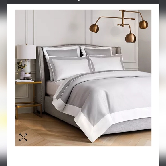 Frette Other - Frette Luxury 2025 New Luxury King Duvet Set& 2 Euro Shams Perl Grey Reversible